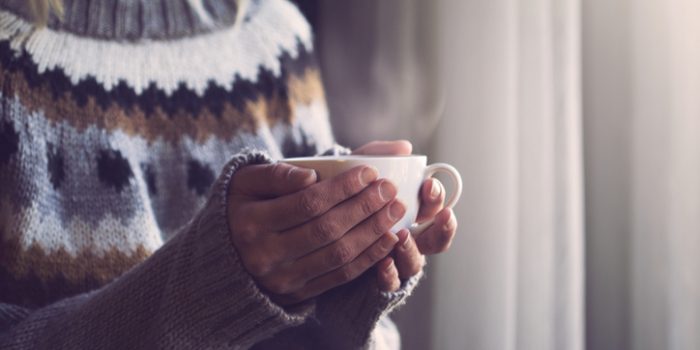 Woman In Knitted Sweater